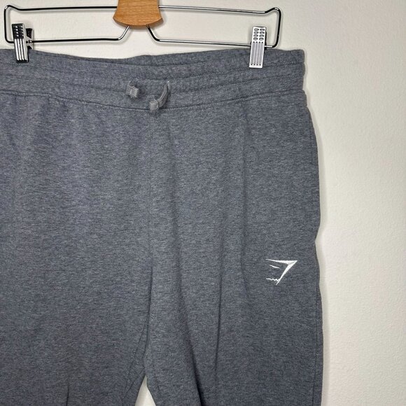 Gymshark Men's Sweatpants M Tapered Grey Lounge Athleisure Pull On Stretch Casua - Picture 2 of 6